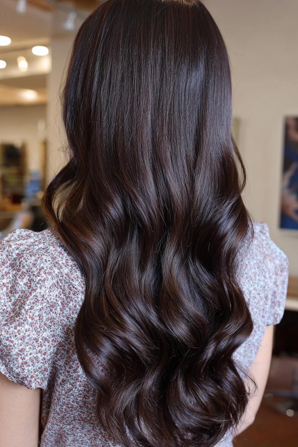 5. Fresh Hair Ideas 2026: Dimensional Espresso Brunette with Ribbon Highlights
