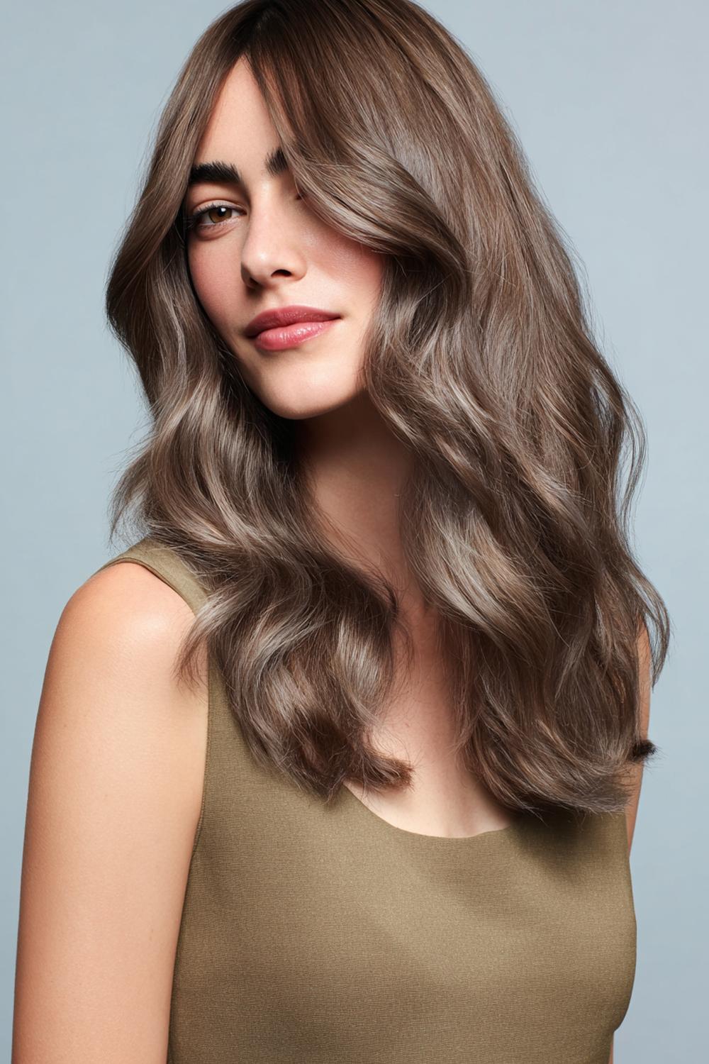 8. Fresh Hair Ideas 2026: Smoky Mushroom Brown with Matte-Satin Finish