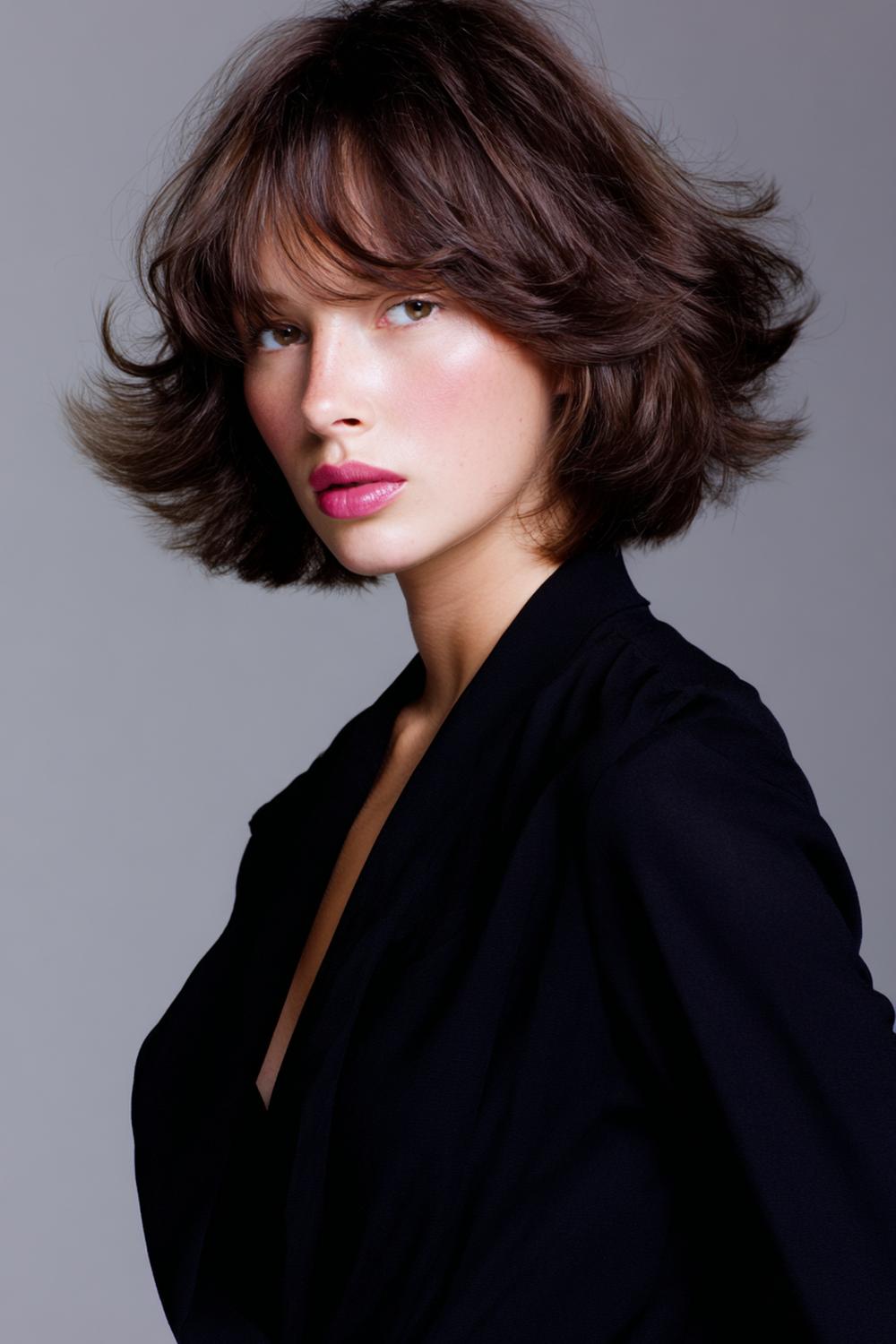 22. Modern Hair Looks 2026: Layered Bob With Curved Under-Flip and Rounded Silhouette