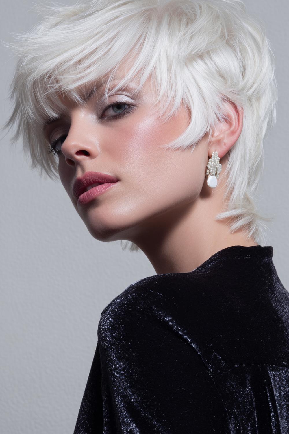 26. Modern Hair Looks 2026: Platinum Crop With Icy Tone and Soft Texture Top