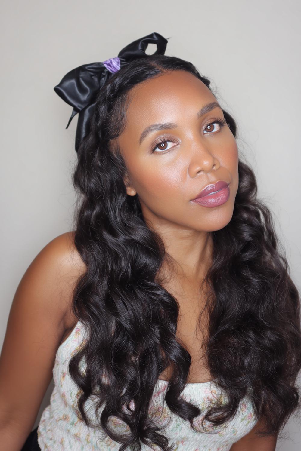 17. New Hairstyles 2026 Heatless Waves with Satin Ribbon Set