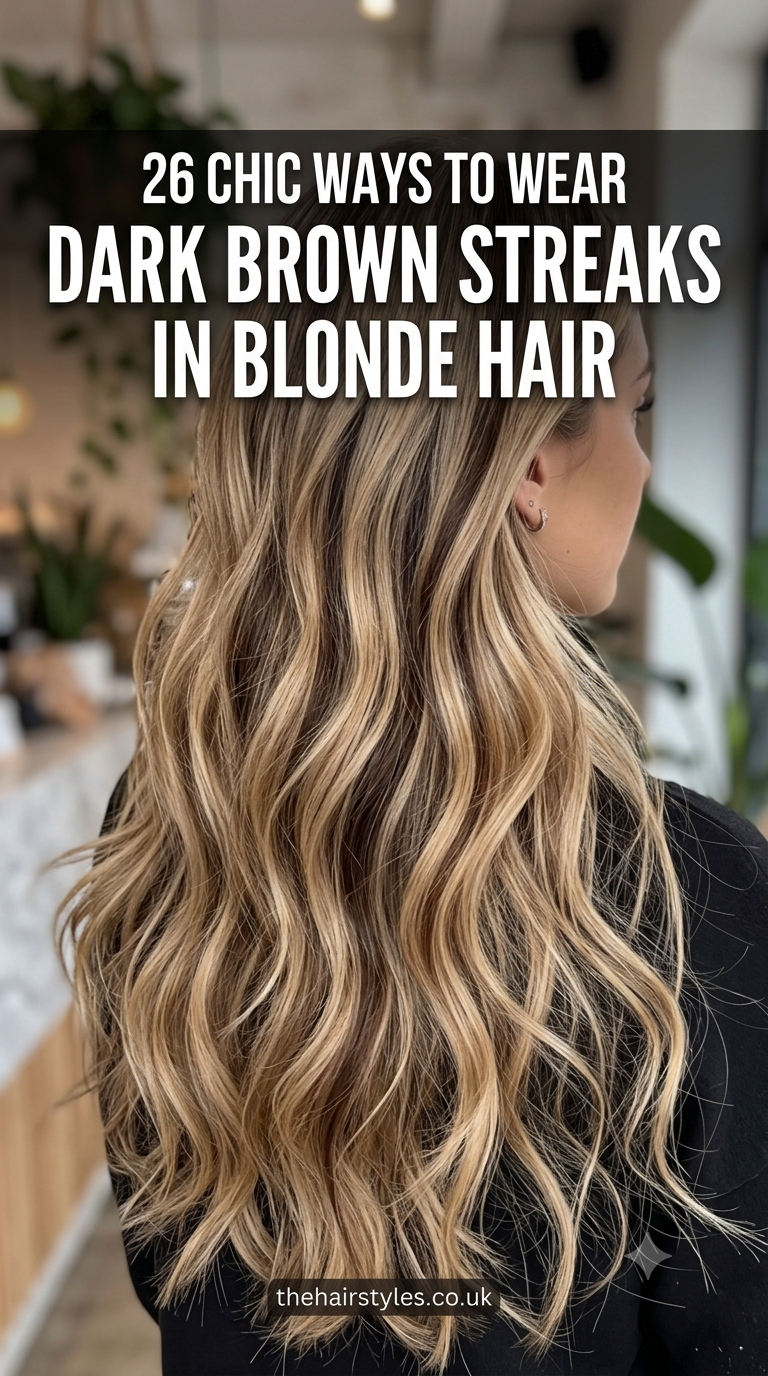 26 Chic Ways To Wear Dark Brown Streaks In Blonde Hair