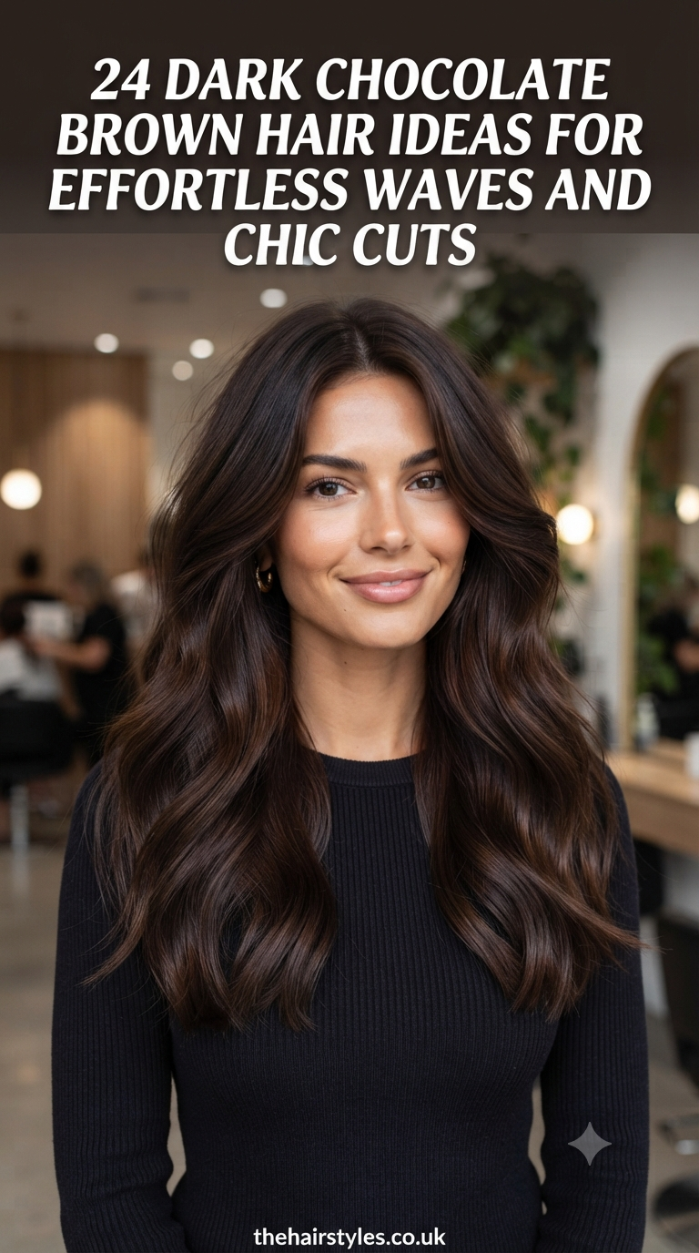 24 Dark Chocolate Brown Hair Ideas For Effortless Waves And Chic Cuts