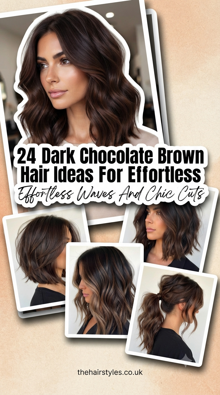24 Dark Chocolate Brown Hair Ideas For Effortless Waves And Chic Cuts