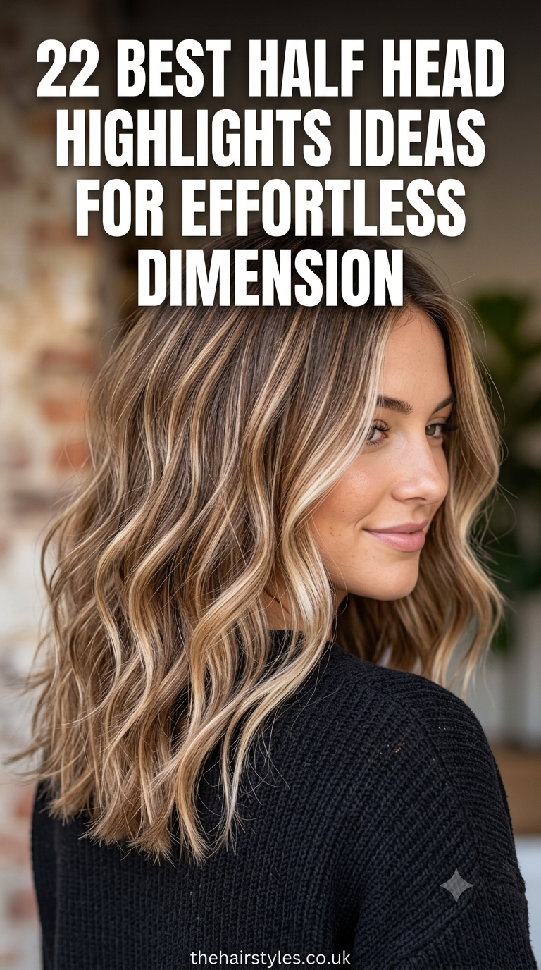 22 Best Half Head Highlights Ideas For Effortless Dimension