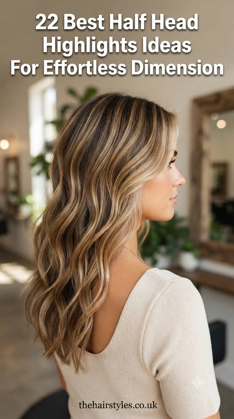 22 Best Half Head Highlights Ideas For Effortless Dimension