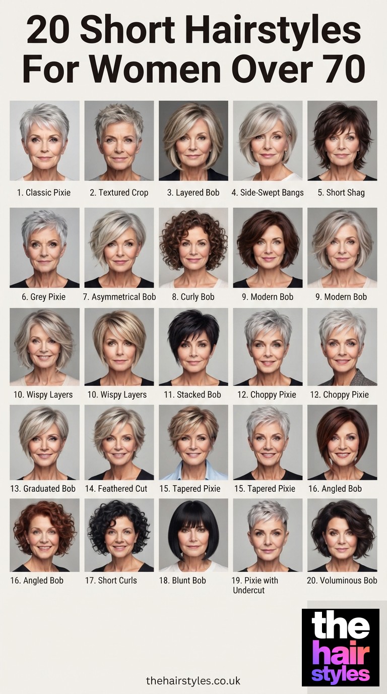 20 Short Hairstyles For Women Over 70
