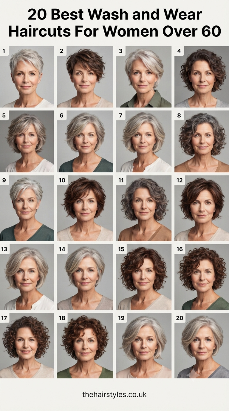 20 Best Wash and Wear Haircuts For Women Over 60