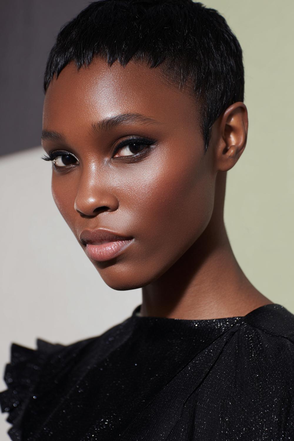 6. Pinterest Hair Inspiration 2026: Micro Fringe Pixie with Tapered Sides and Satin Texture