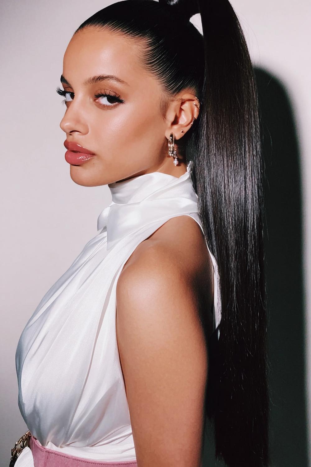 9. Pinterest Hair Inspiration 2026: Sleek High Ponytail with Wrapped Base and Sculpted Baby Hairs