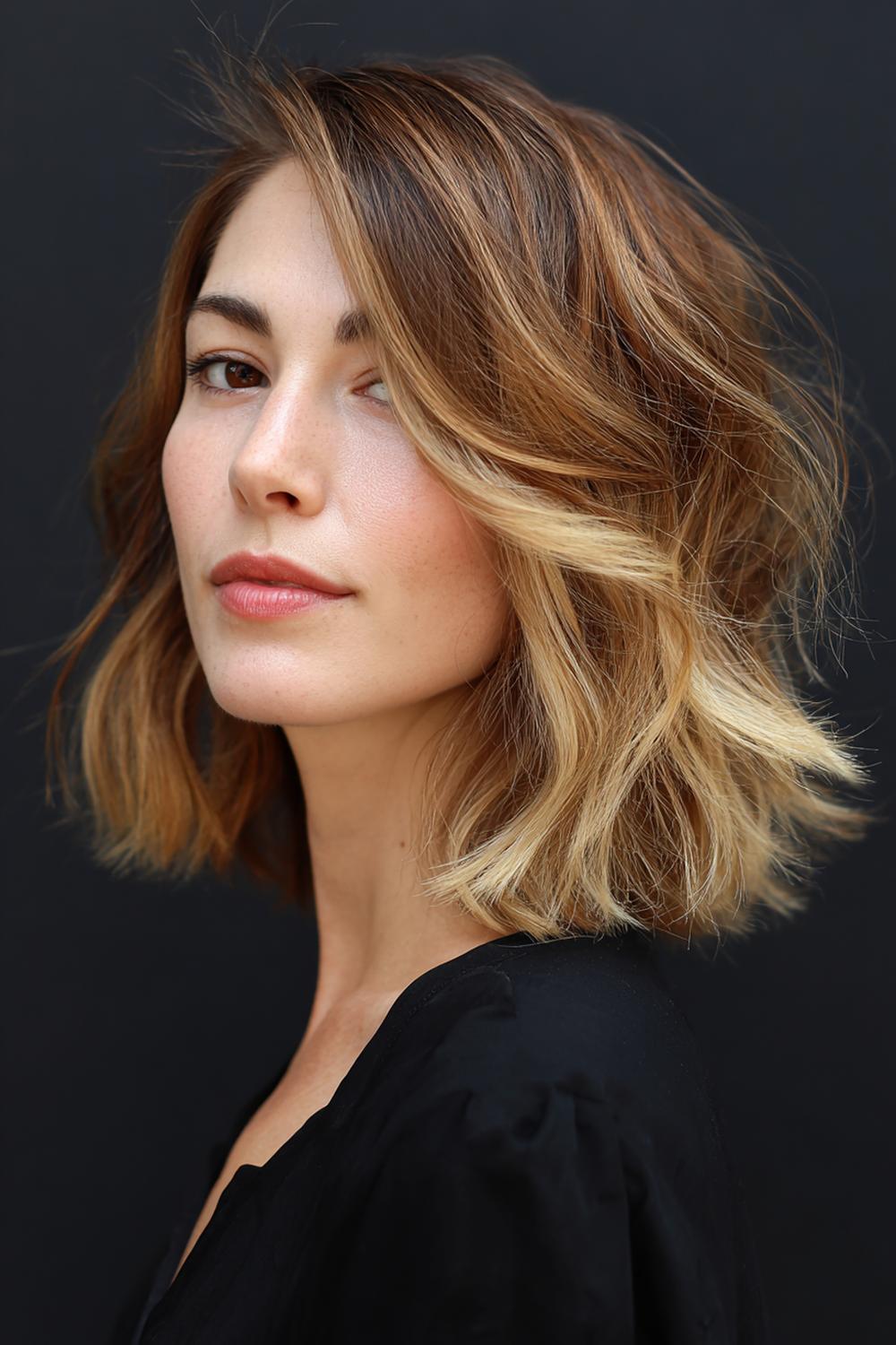 3. Popular Hairstyles 2026: Sculpted Layered Lob With Face-Framing Cheekbone Pieces