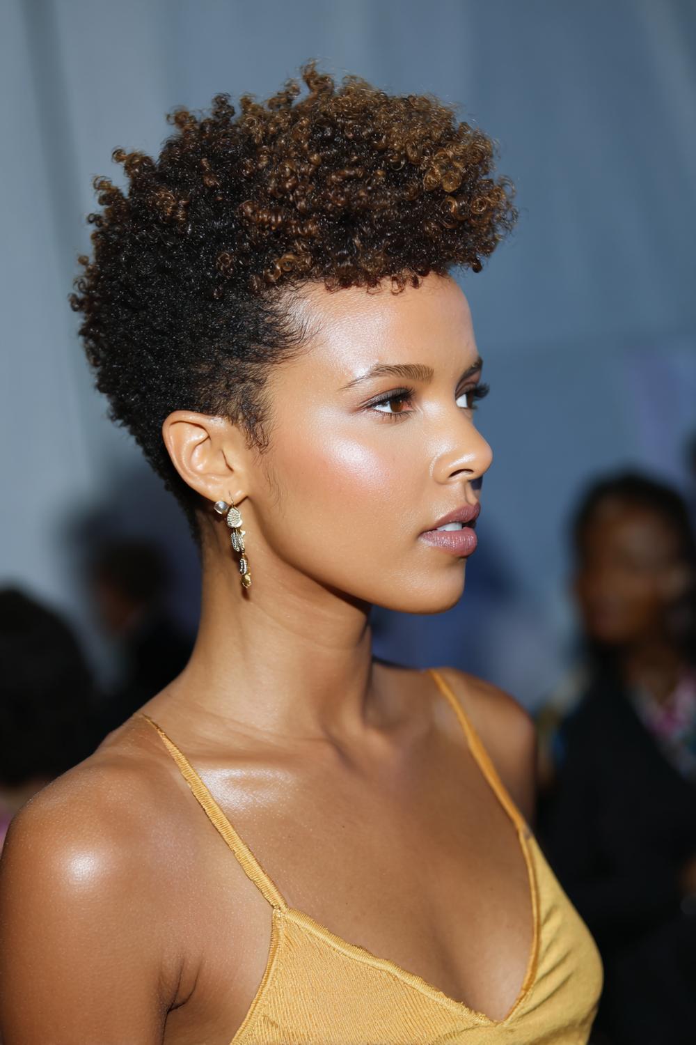 9. Popular Hairstyles 2026: Coily Tapered Cut With Clean Hairline and Plush Top